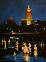 Anthony Tomaselli: "Waterfire: Superman Building"