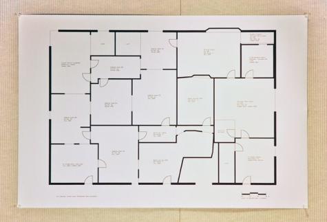 "Memory Floor Plan", an inkjet print by Leslie Kwok (RISD MFA Graphic Design 2008)