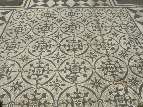 Villa Adriana / Hadrian's Villa - surviving mosaic tiled floor pattern