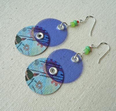 La Penna nel Suo Cappello 2-Tier Drop Earrings by Crostini Designs