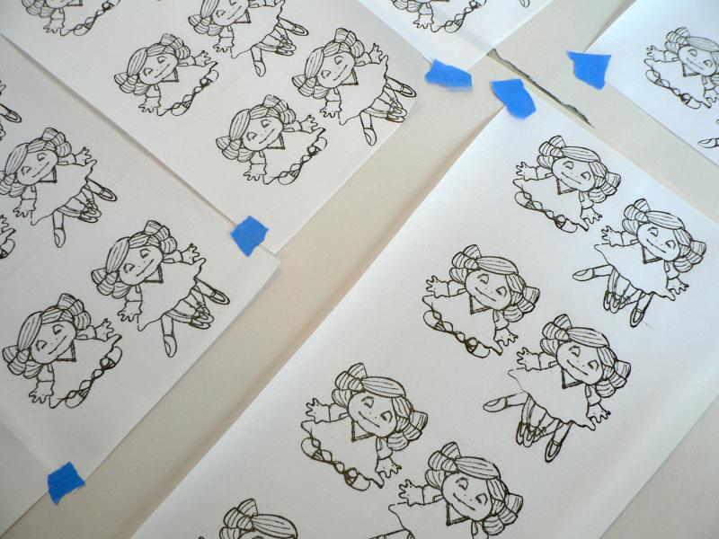Gocco on vellum