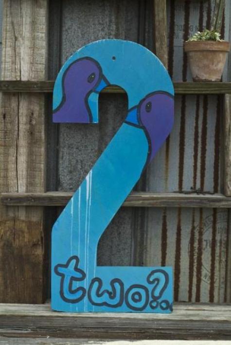 Folk Artist Alan Moore-Counting with Numbers-Two Question Mark