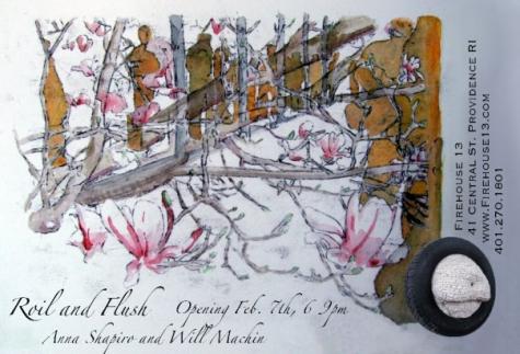Roil and Flush: Exhibition of work by Will Machin and Anna Shapiro - FH13 Feb 4-28
