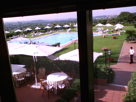 Poolside view from the spa at Antico Tiro a Volo - Parioli, Roma